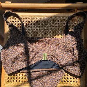 Kendall & Kylie leopard bikini top with clasp